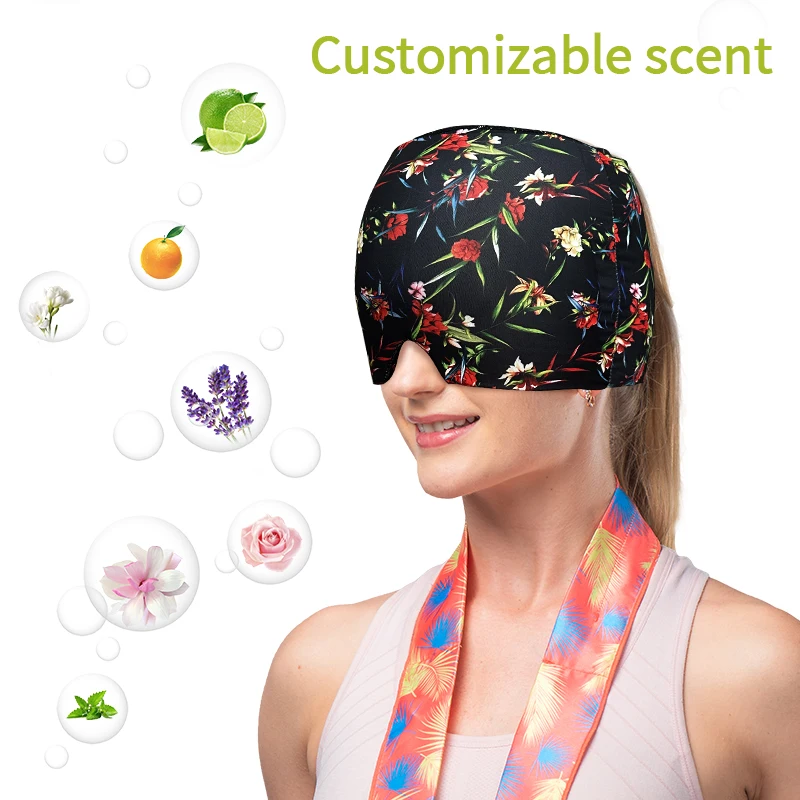 MOEN Reusable with Hot/Cold Gel Migraine Headache Relief Cap Headache Migraine Cap Hat for Injuries Migraine and Stress Relief