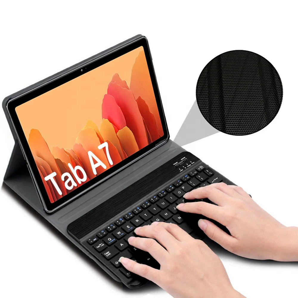 
for samsung galaxy tab A7 detachable keyboard case slim wireless bt keyboard with case for tab T505 10.4inches 