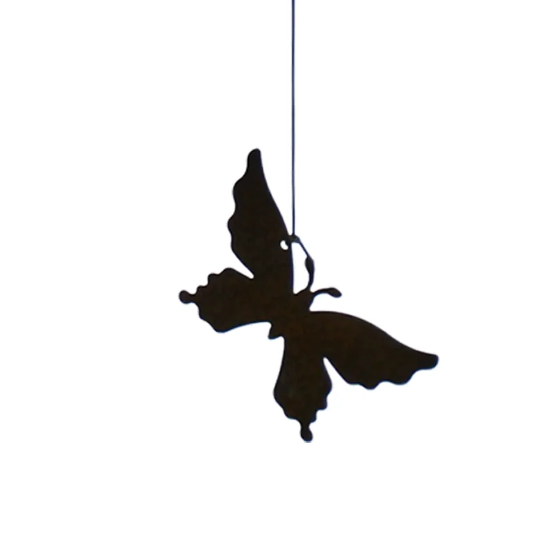 Factory custom butterfly antique brass bell animal gold mascot wind chimes for garden