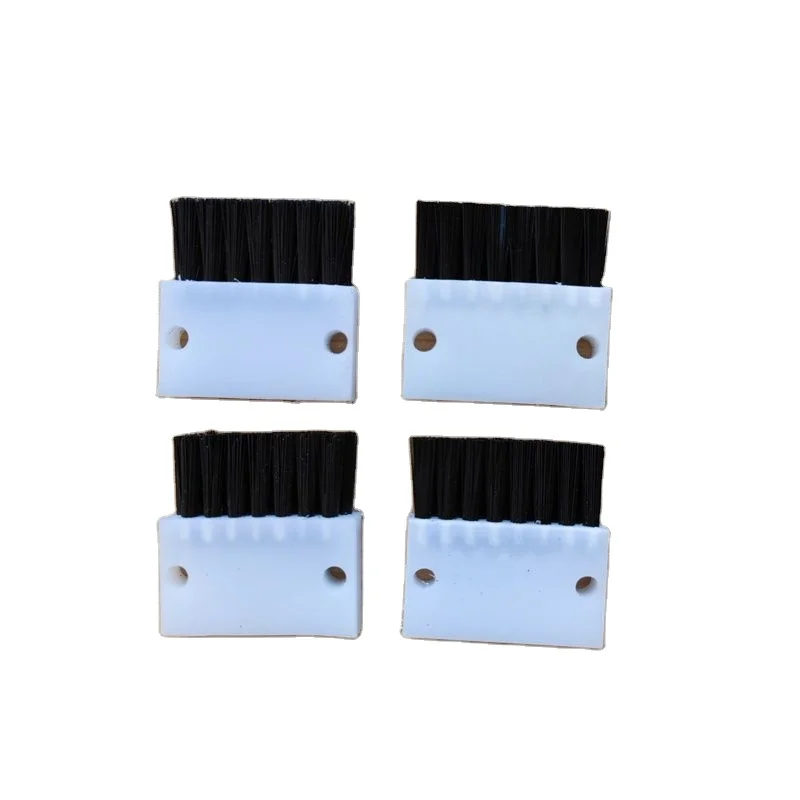 Good quality  Small  black nylon white pp bristle  Mini Small Strip brush for packing machine ,for glue