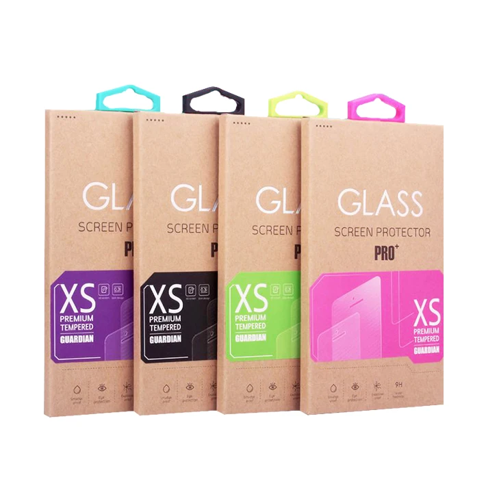 Package Retail Film Plastic Phone Custom Popular Mobile 7 Tempered Glass Packing Box Screen Protector Packaging