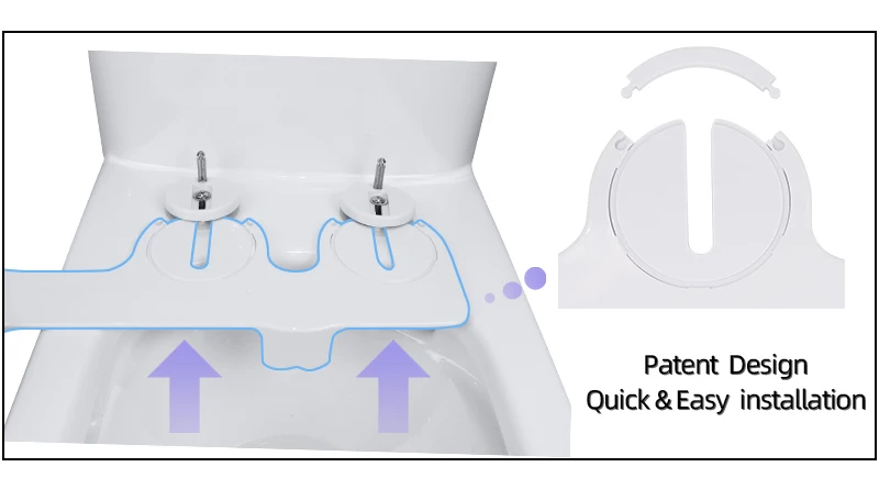 LSCOLO Dual Nozzle Self Cleaning Cold Water Bidet Toilet Sprayer Bidet Attachment