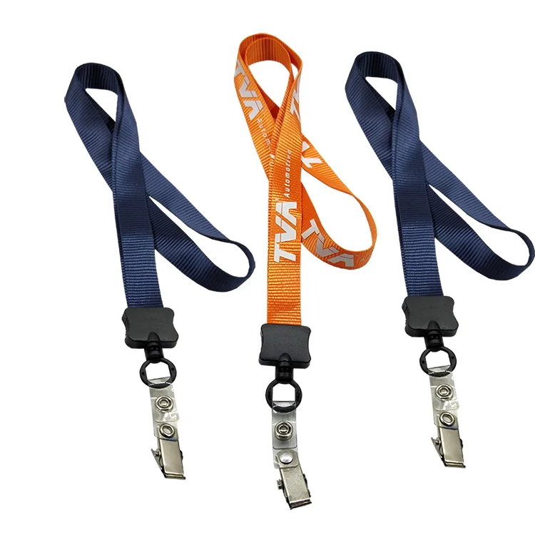 
Custom sublimation polyester neck lanyard with plastic holder, ID card holder custom lanyards 
