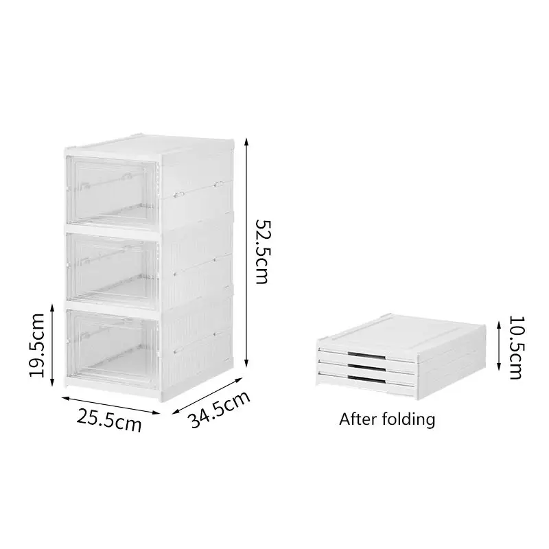 Прозрачная Штабелируемая коробка для обуви контейнер хранения магнитный бокс