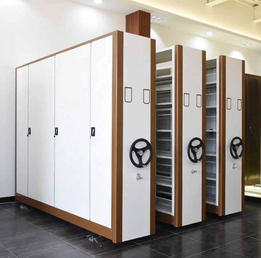 Office Archives Metal Compact Mobile Shelving High Density Storage Shelf 2300mm