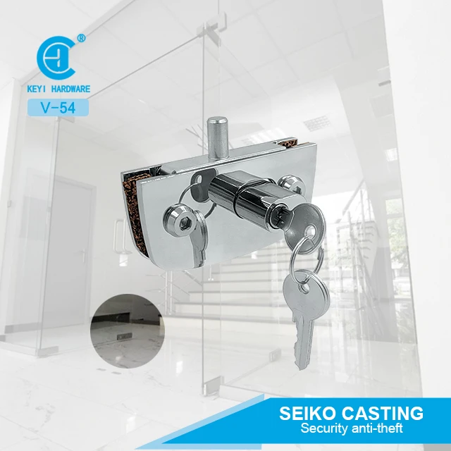 Квадратный зажим из цинкового сплава для двери Безрамного закаленного стекла KEYI в Южной