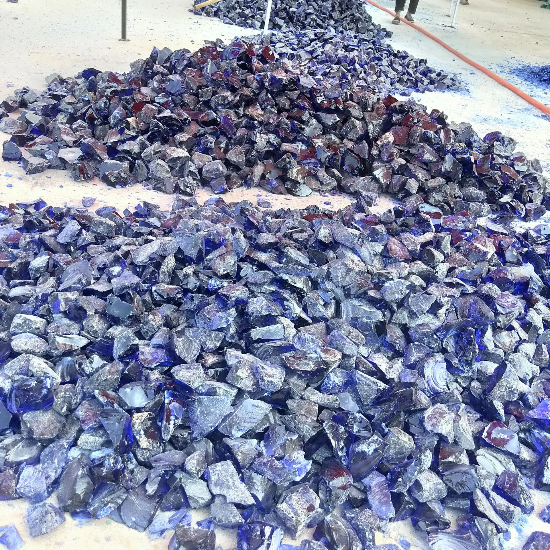 Gabion glass rock crystal rocks glass for landscaping garden glass rocks