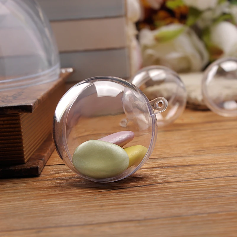 plastic hollow ball Christmas hollow decoration ball shopping mall sky window transparent ball candy packaging box