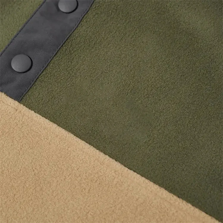 Oem Custom 100% Recycled Polyester Funnel Neck Fleece 1/2 Press Stud Closure Baseball Tennis Snap-T Pullover Sweatshirt For Men