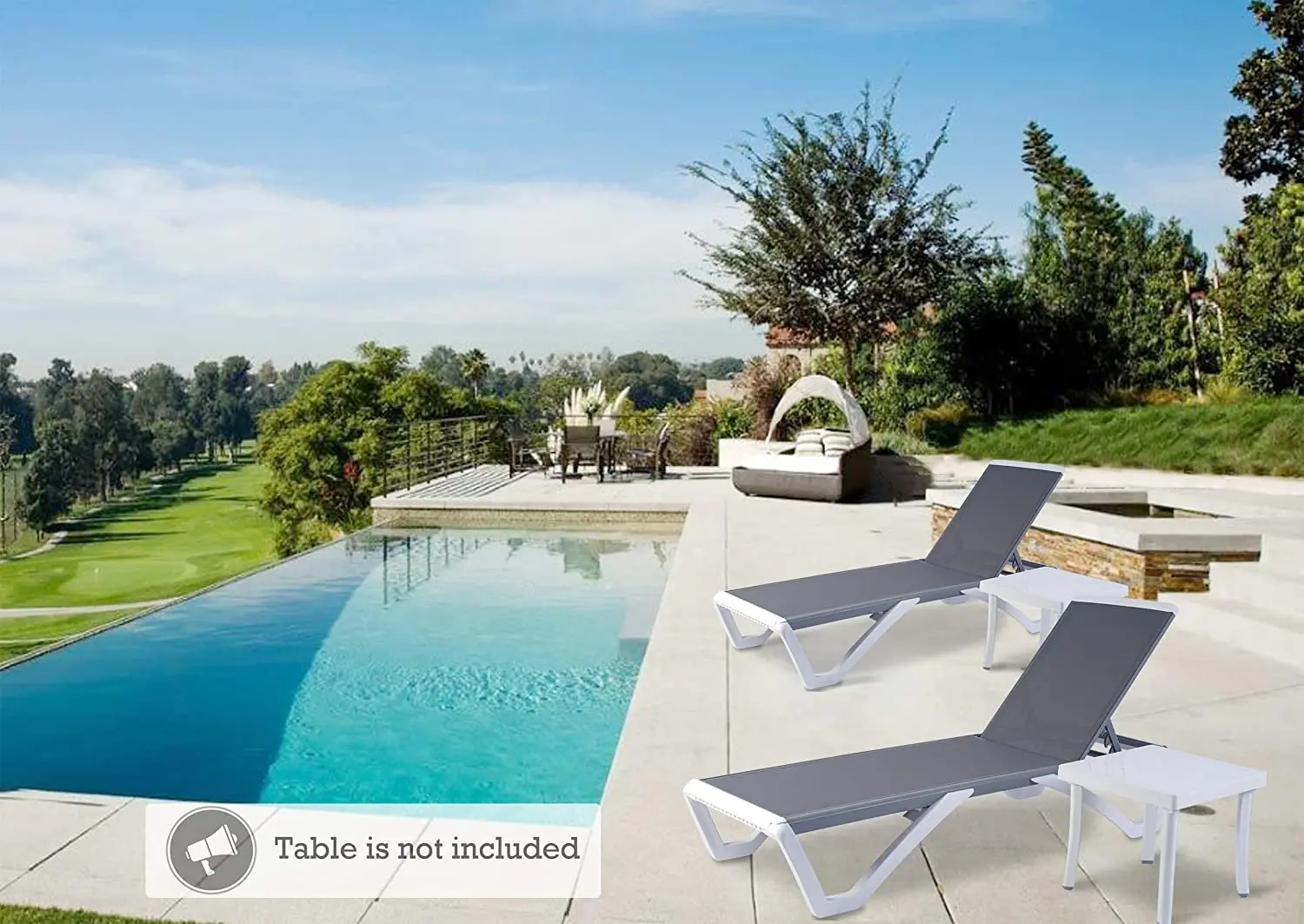 Adjustable Reclining Sun Lounge Outdoor Patio Plastic Frame Chaise Rattan PVC Garden Pool Hotels Living Room Park Industrial