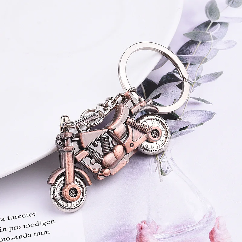 Fashion Key Ring Metal Key Chain Keychain Jewelry Antique Silver Color Plated Motorcycle Key Chain