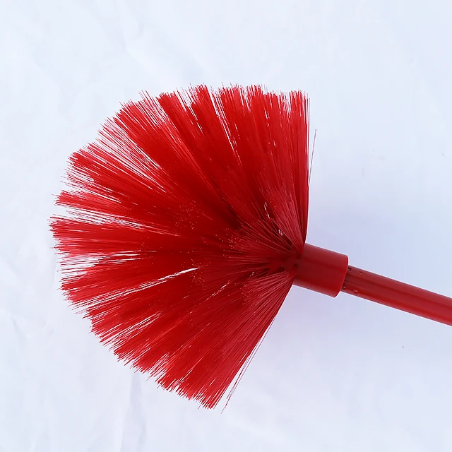 Round Shape telescope Stick Plastic Sweeping Cobweb broom for ceiling clean