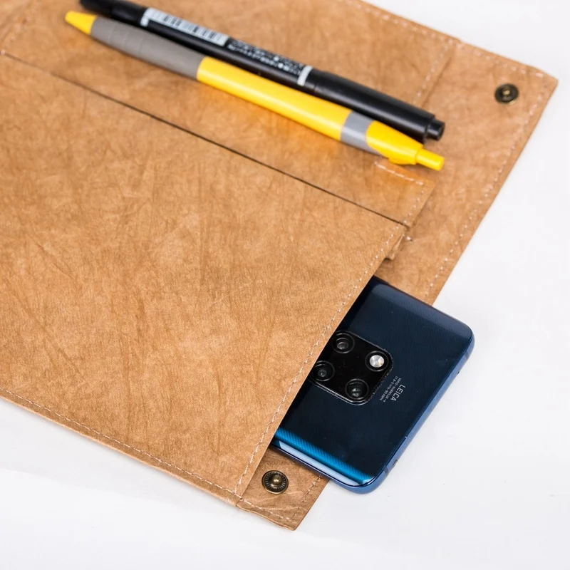 Hot Sale Waterproof Dupont Recycled Brown Paper Purse Washable Tyvek Paper Card Holder Wallet
