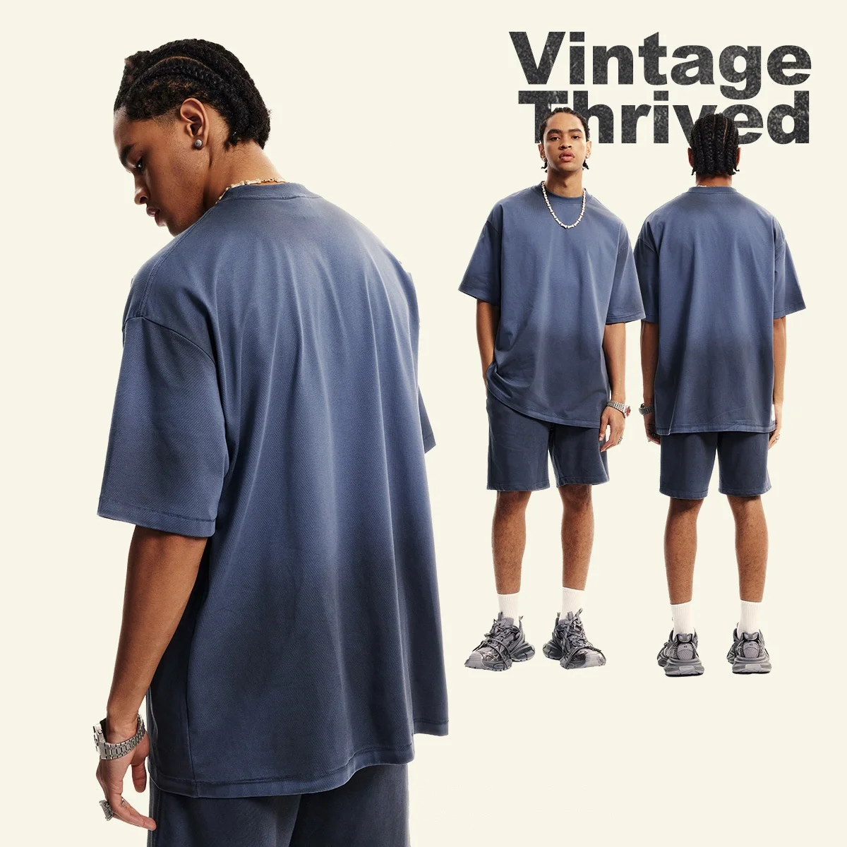 Fashion Streetwear Mens Heavyweight Gym Wear Dry Fit Drop Shoulder Tshirt Crewneck Sport T Shirt Cotton