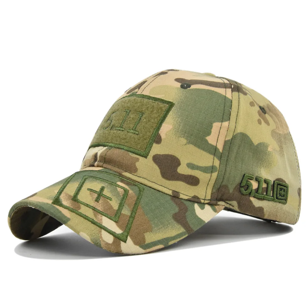 511 Embroidered Camo Mesh Sports Caps Outdoor Adjustable Trucker Hat Breathable Camouflage Baseball Cap
