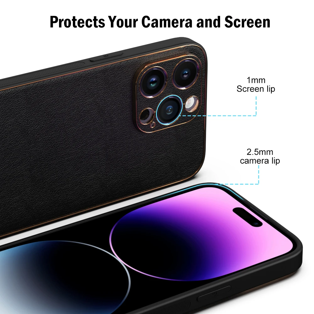 New products Mobile Accessories Luxury leather funda armor case high quality hard back cover For iPhone 14 Pro Max