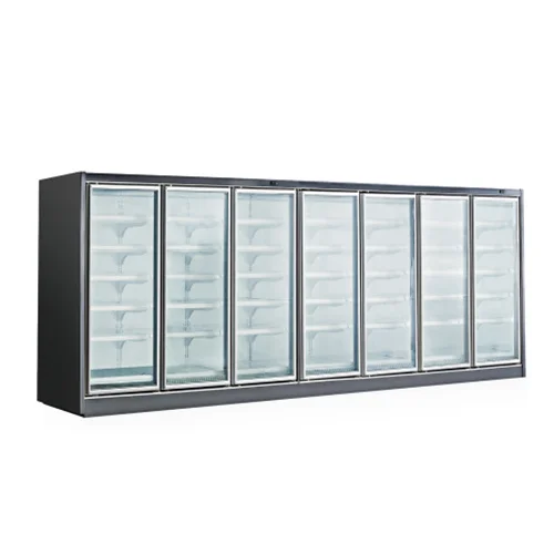 Door Refrigerating Display Freezer Split Glass Led Customized Famous Brand Commercial Refrigerators Price Open Produce Case