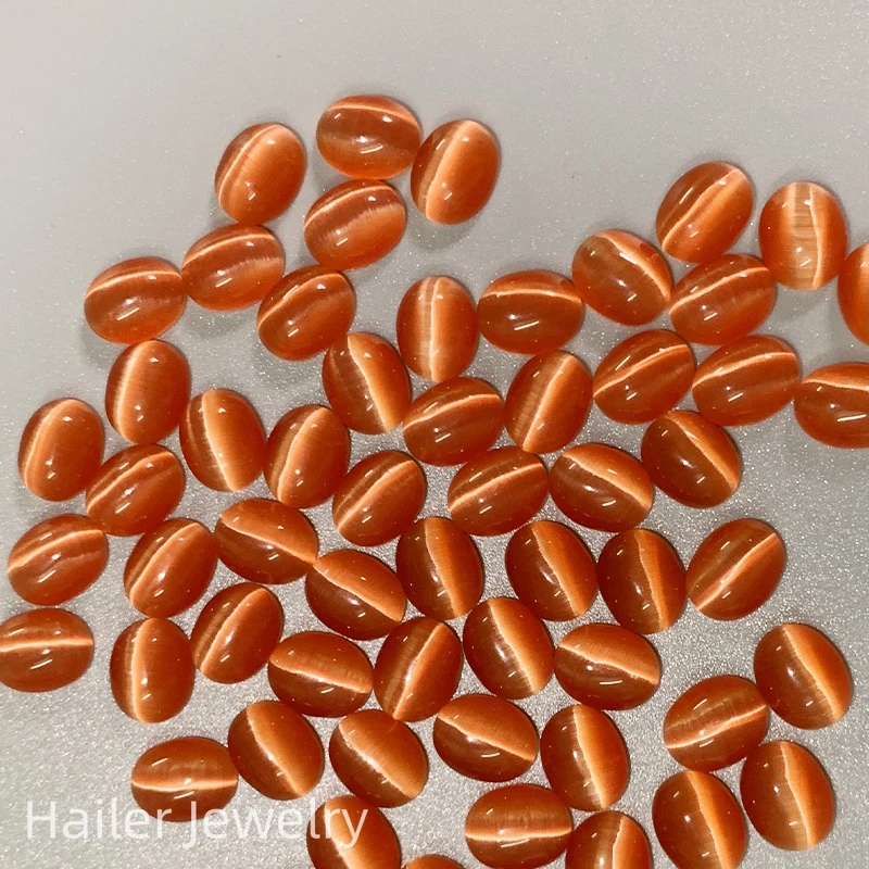 Hailer joyas custom color cabochon monalisa cat eye stone loose gemstones for jewelry