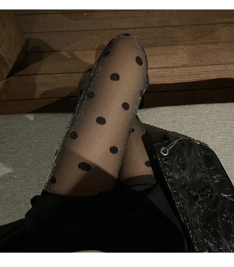2021 Sexy And Popular Big Dot Patterned Women Pantyhose Fashion Sweet Girl Tights Stockings
