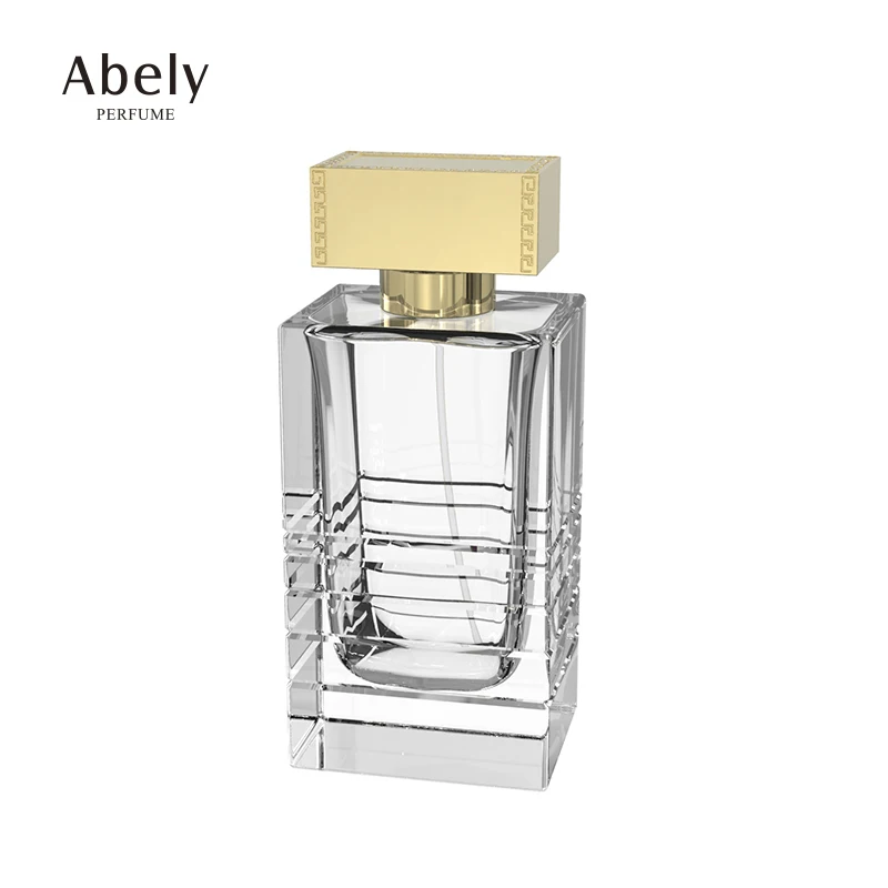 Fashion Luxury Design 30mL 50mL 100mL Empty Square Glass Small 130mL Perfume Bottle Screw caps Aluminium Lids Perfume Bottle Cap