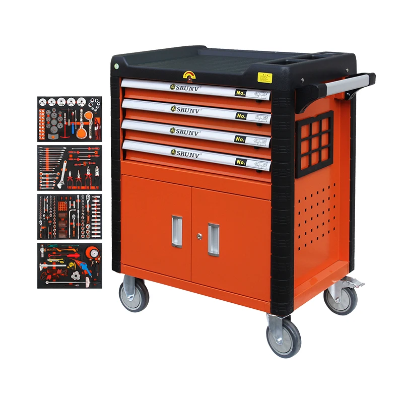 Srunv  Tool Trolley With 4 Drawers 234 PCS Tools for Auto Workshop International Version