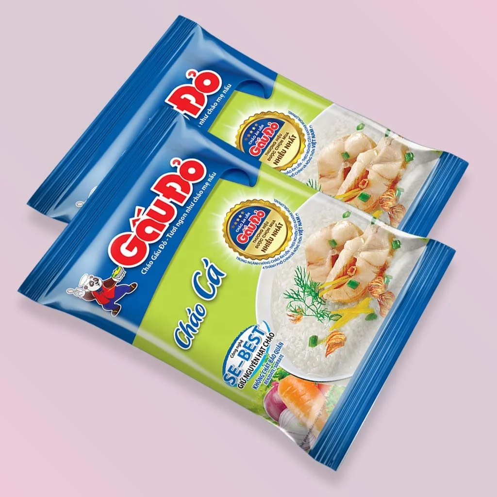 Daily meal with Vietnamese Instant Porridge with Fish Flavor Super Delicious and Healthy