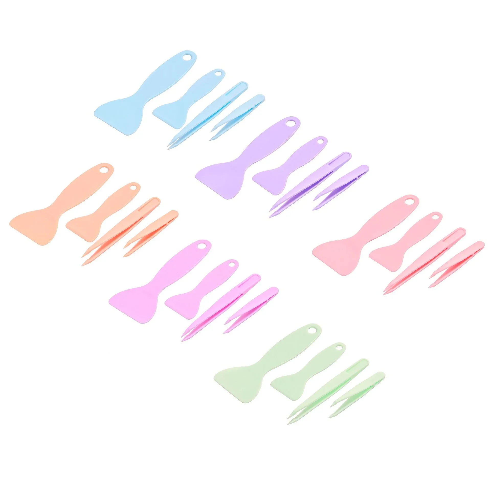 11.5cm Macaroon Color Plastic Nylon Tweezers For Kpop Poloco Nail Sticker Scrapbook Bean Jewelry DIY Craft Clip