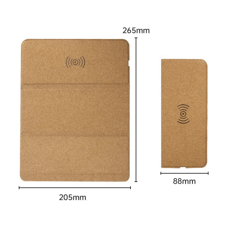 5W Foldable Mouse Pad Wireless Charger Charging Mouse Pad Wooden Wireless Fast Phone Charger For Apple Wireless Charger Stand