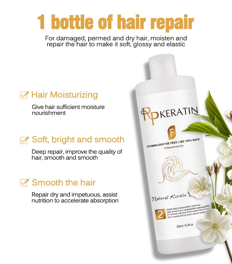 Formaldehyde Free Private Label OEM Organic Hair Keratin Cream Hydrating Keratin Clarifying Shampoo