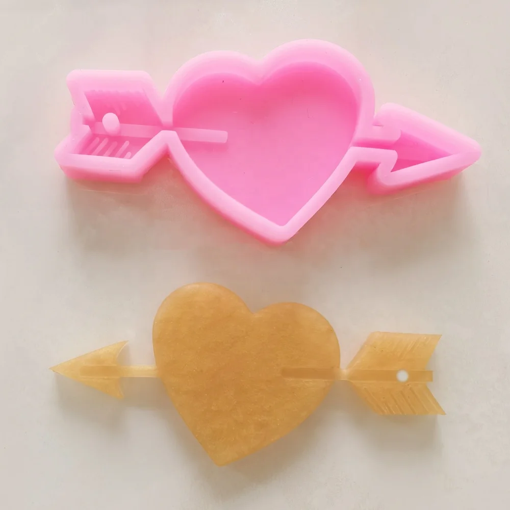 Силиконовая формочка «сделай сам» для украшения торта, креативный силиконовый инструмент «сделай сам» в виде стрелы через сердце для Дня Святого Валентина