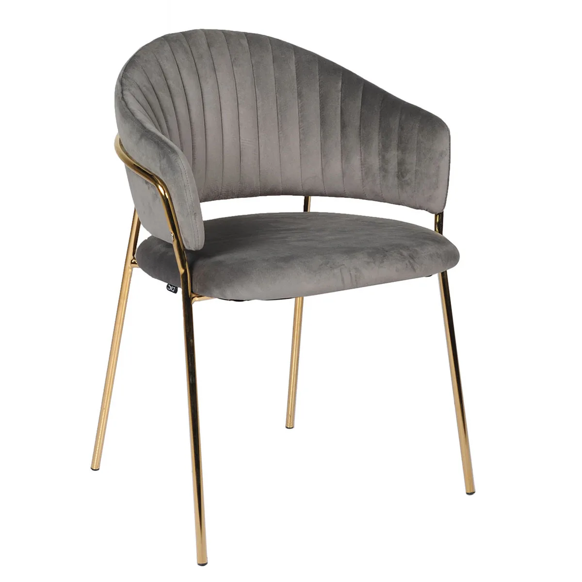 Popular Modern Design Cheap Price Top Quality Upholstered Home Chair Fabric Velvet Seat Dining Room Chair with Metal Frame