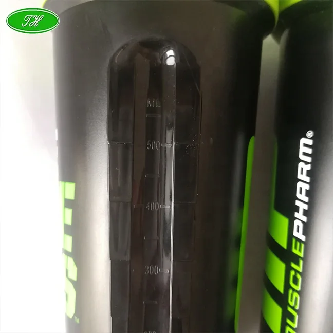 Custom Logo Protein Shaker Bottle BPA Free Loop Top Gym Bottle Blender Protein Shaker Cup