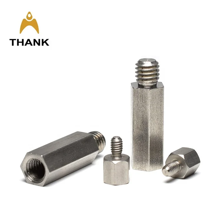 Blind threaded brass standoff stainless steel PCB standoff screw double side aluminum spacer standoff #6-32