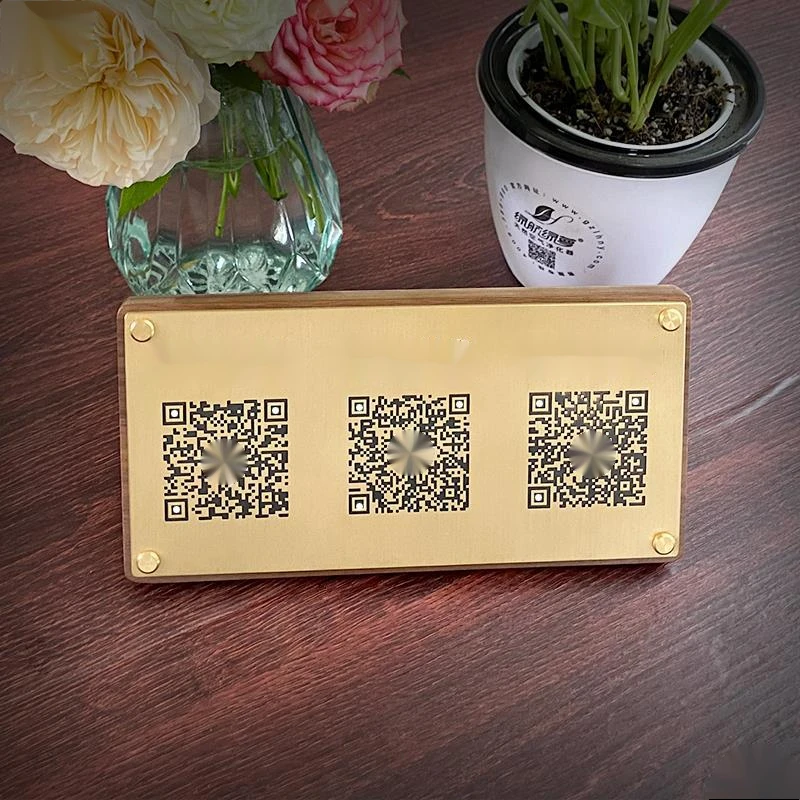 Multi Qr-код акриловая подставка T-образная панель дисплея бизнес-зеркало акриловый знак социальных медиа