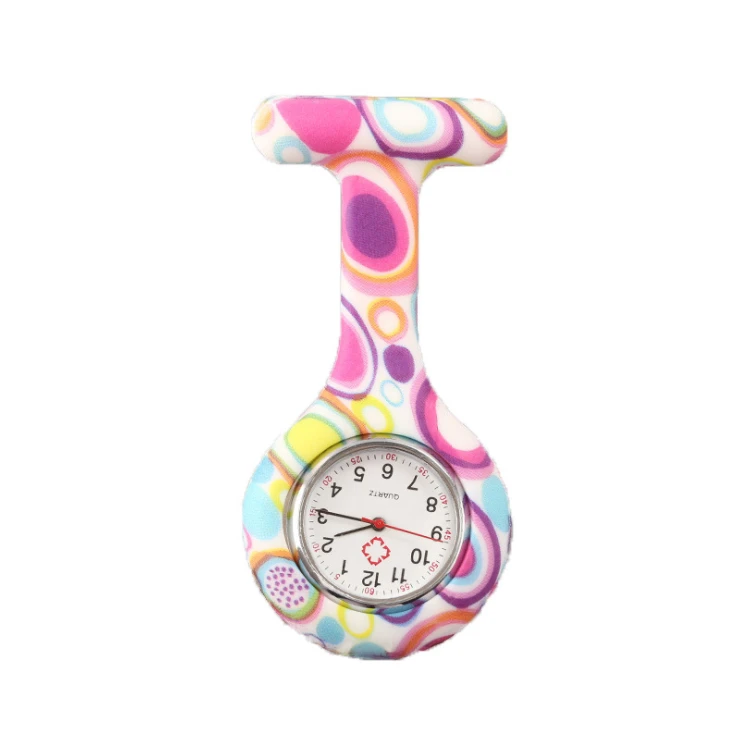 Sublimation Nursing Broches FOB Rubber Silicone Nurses Pocket Watches
