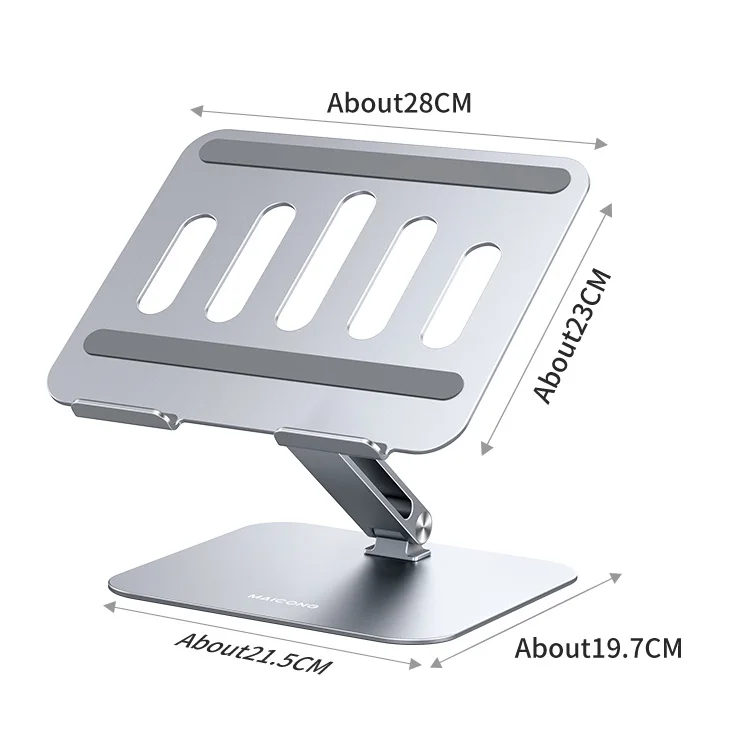 LS677 Low price custom adjust fold stand for notebook computer silver portable laptop stand