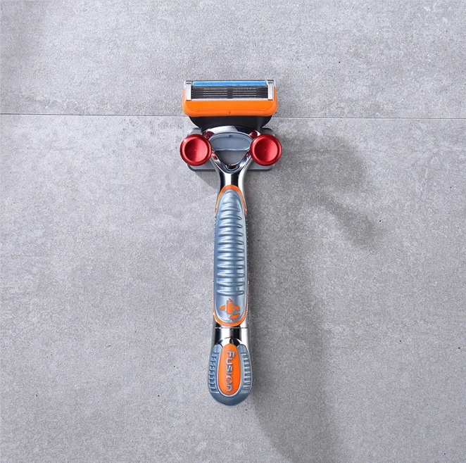 Factory Self Adhesive Shaver Holder organizer wall mounted Razor Hanger bracket for Bathroom toilet storage