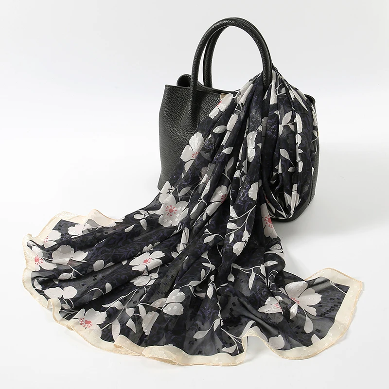 New fashion Jacquard scarf silk scarf wholesale  silky scarves  Women Fashion shawl