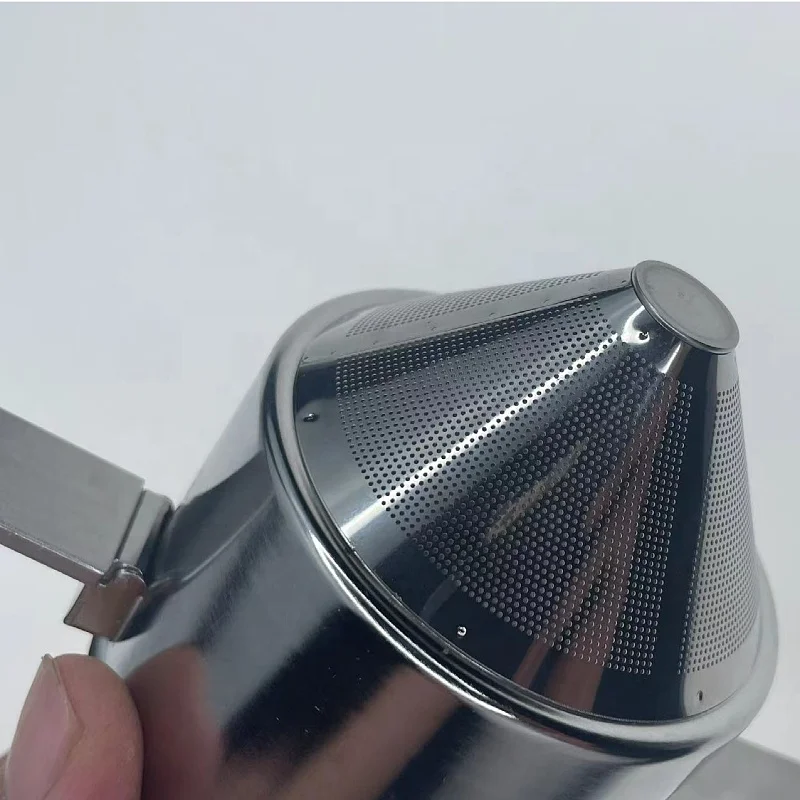 304 stainless steel double layer coffee funnel filter reusable Paperless Double Ear Folding Coffee Filter