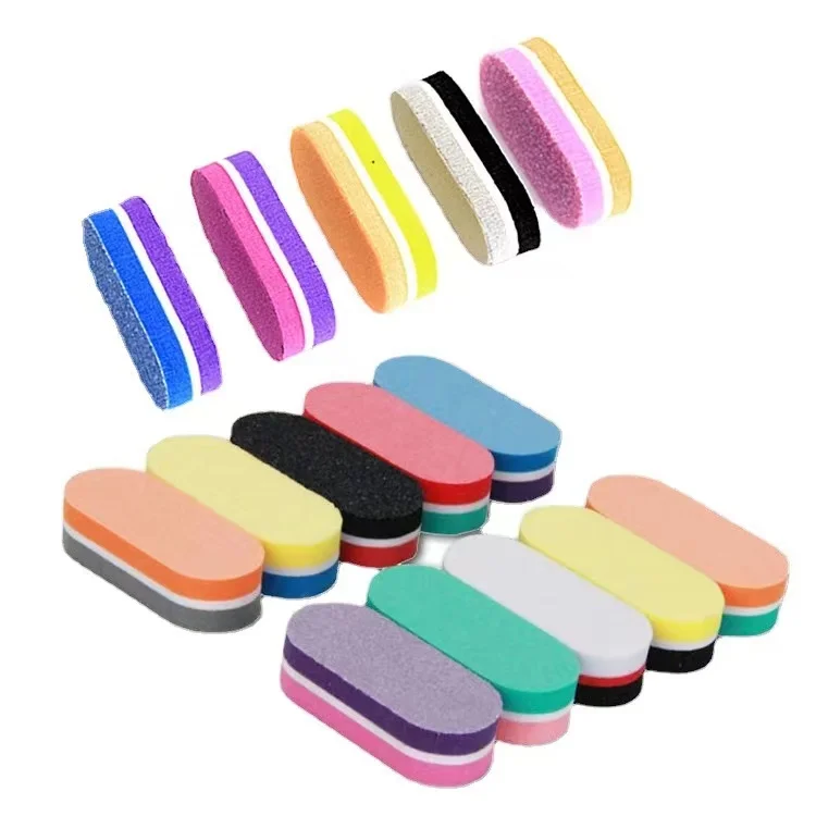 Custom Printed Logo Sandpaper File Nail Art Care Buffer Block Tools Sandpaper Nail File 100/180 Grit Disposable Nail File