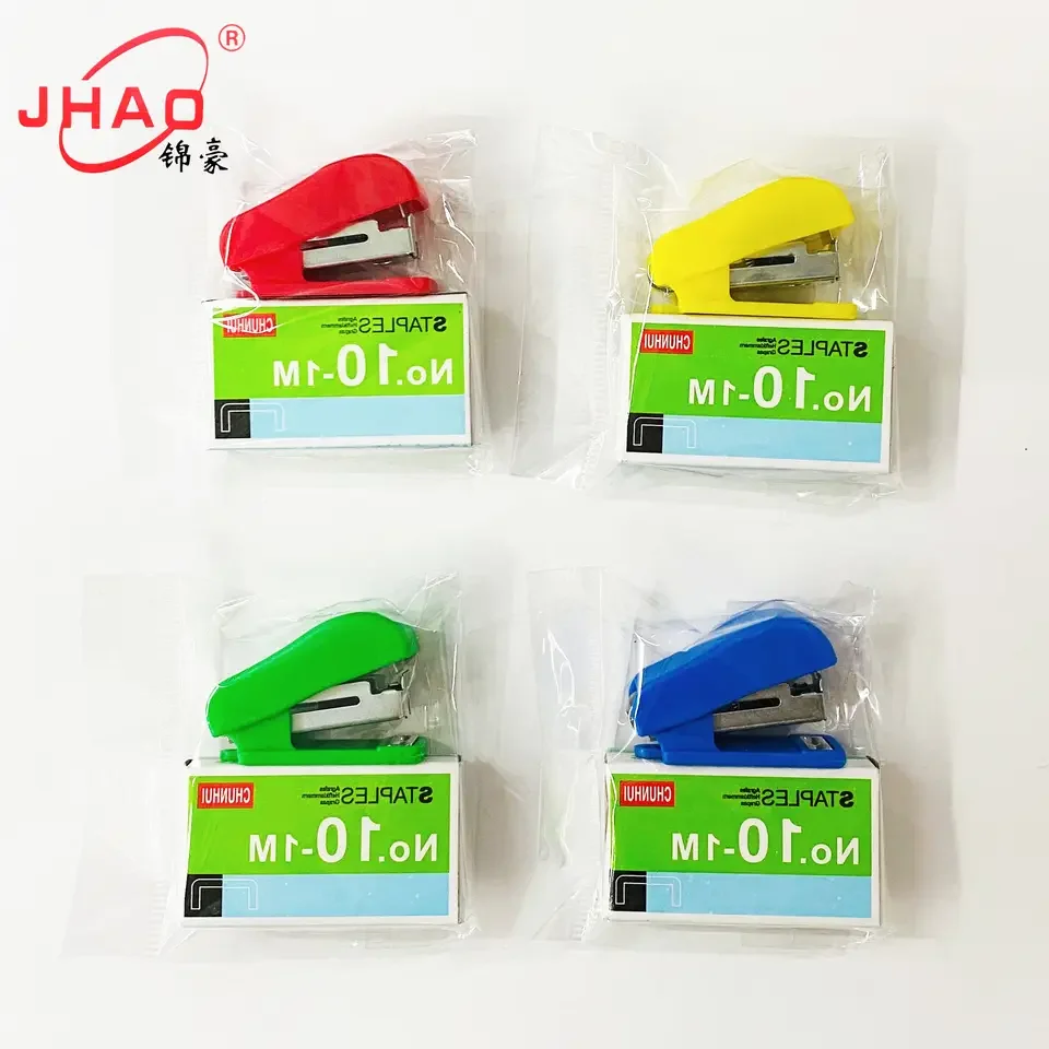 Creative Fancy Colorful Mini Stapler No.10 office plastic stapler for students