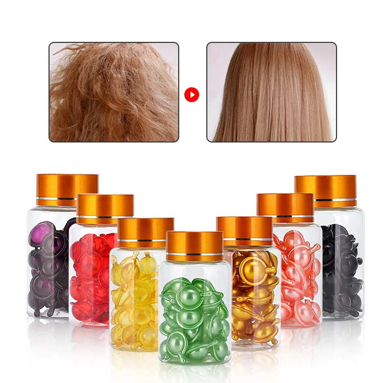 Private Label Vegan Hair Vitamin Capsule Moisturizing Smoothing Hair Growth Repair Care Essential Oil Capsules