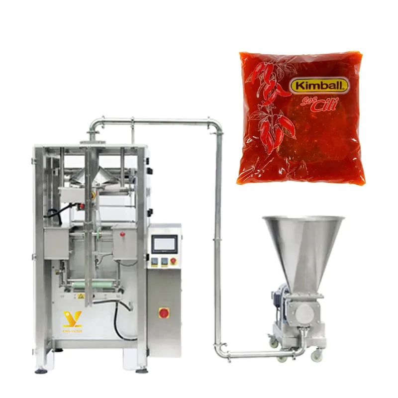 KV automatic ketchup mayonnaise chili sauce jam filling sealing packing machine