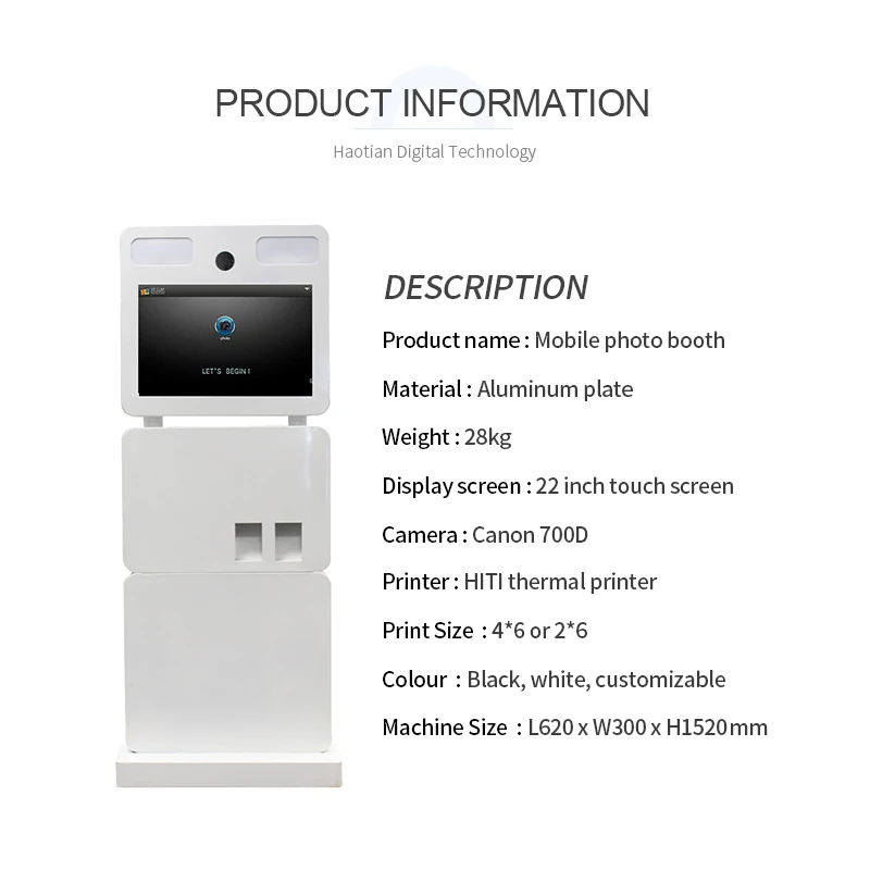 Wholesale Price Touch Screen Photo Booth Machine For Wedding Part  Event Commercial Business Kiosk