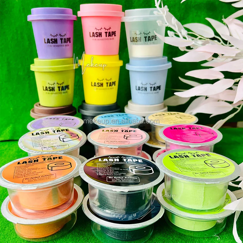 Lash extensions cassette medical green white eye micropore breathable sensitive sticky lash tap