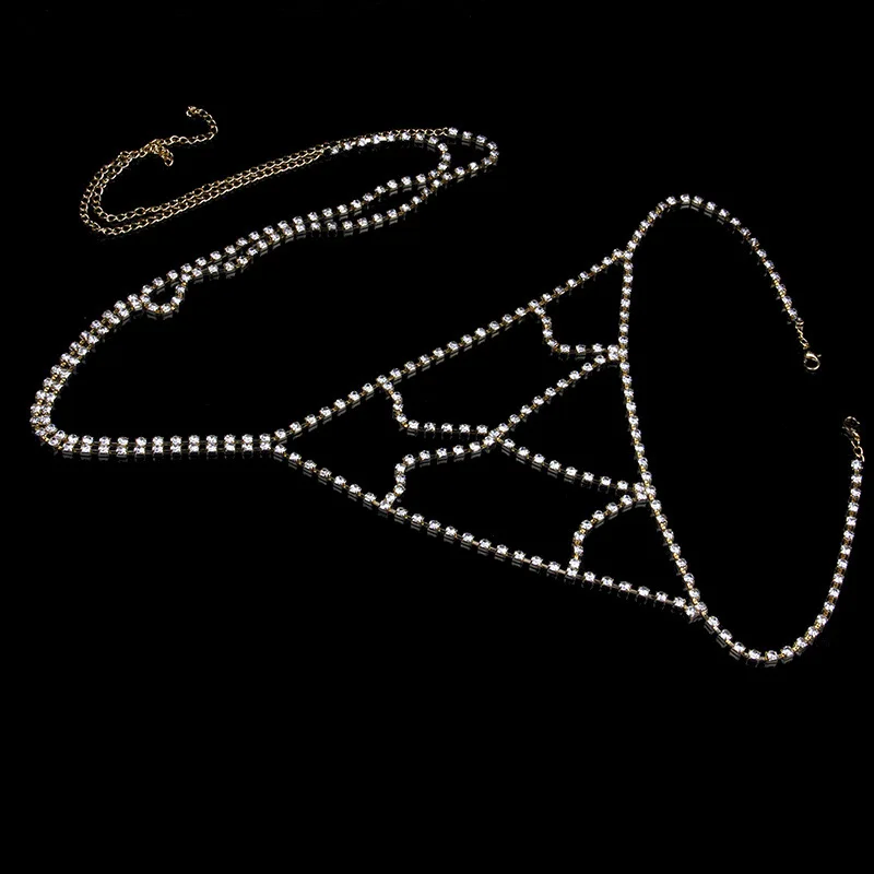  Crystal Rhinestone Thong T Back Underwear Body Jewelry Sexy Chain for Women lingerie Beach