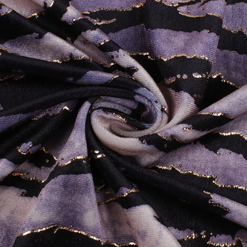 92% Polyester 8% Spandex Leopard print South Korean Comfortable Stretch Velvet Fabric