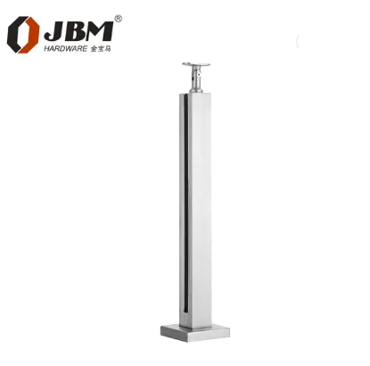 Custom Slotted Glass Railing Post Guardrail Railing Glass Fence Balcony Frameless Glass Railing Stairs Balustrade