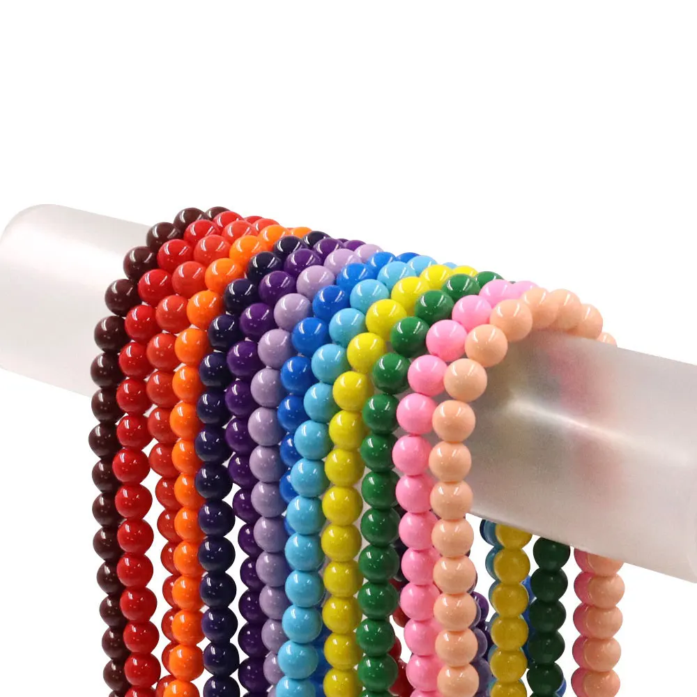 hot sale new product Jewelry making DIY bracelet necklace girl 10 mm color round glass beads