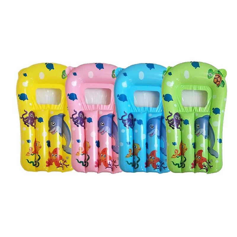 Colorful Cartoon Animal printing Inflatable Hammock Floating Beach Portable PVC Surfboard Pool Float For Kids